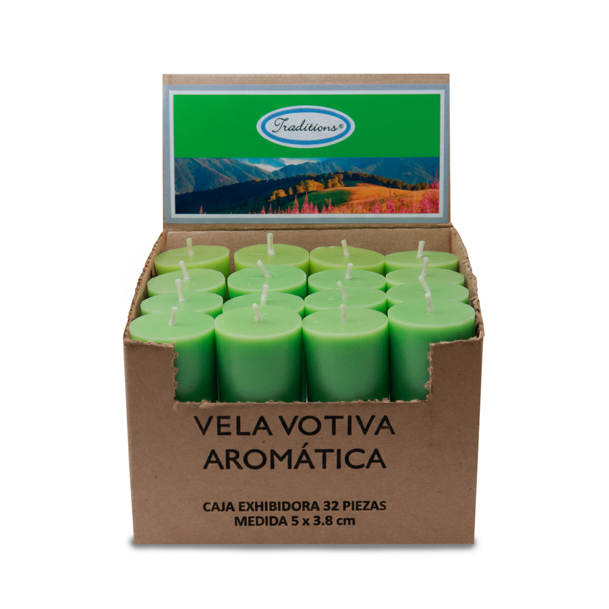 Vela Votiva Aromática 32 Pzas Valle Encantado