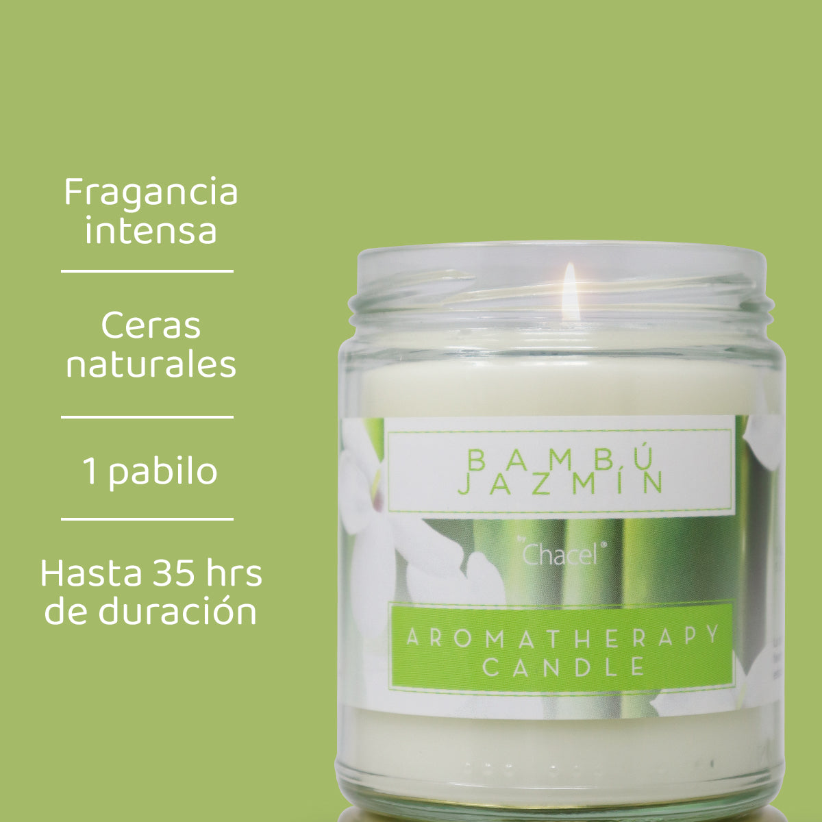 Vela Aromaterapia Bambú Jazmín