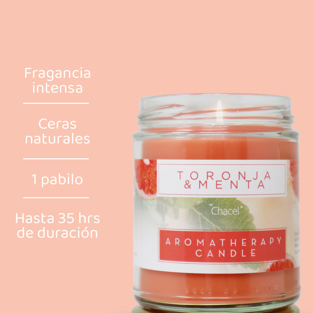 Vela Aromaterapia Toronja menta
