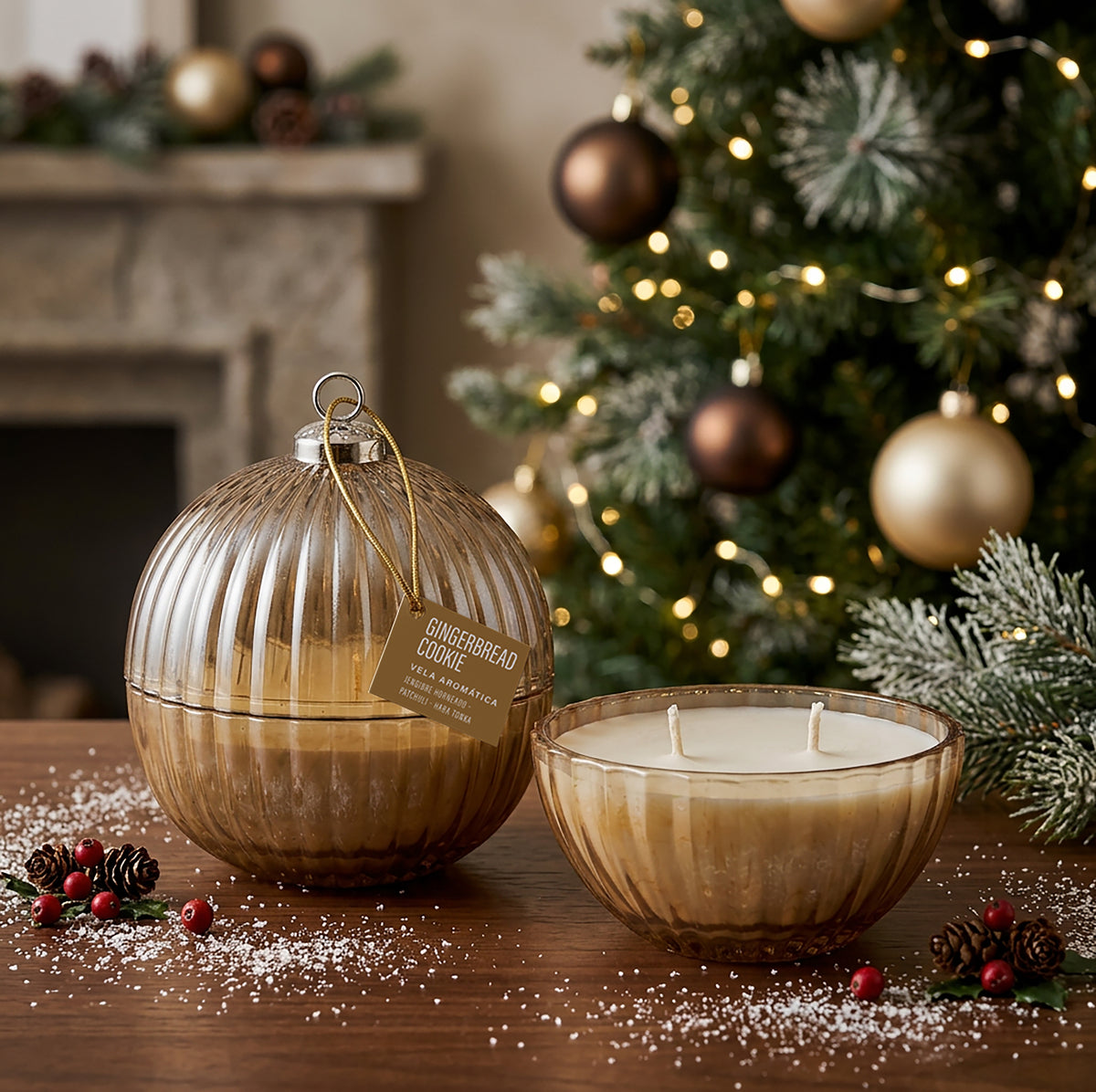Esfera de Cristal Grande Beige