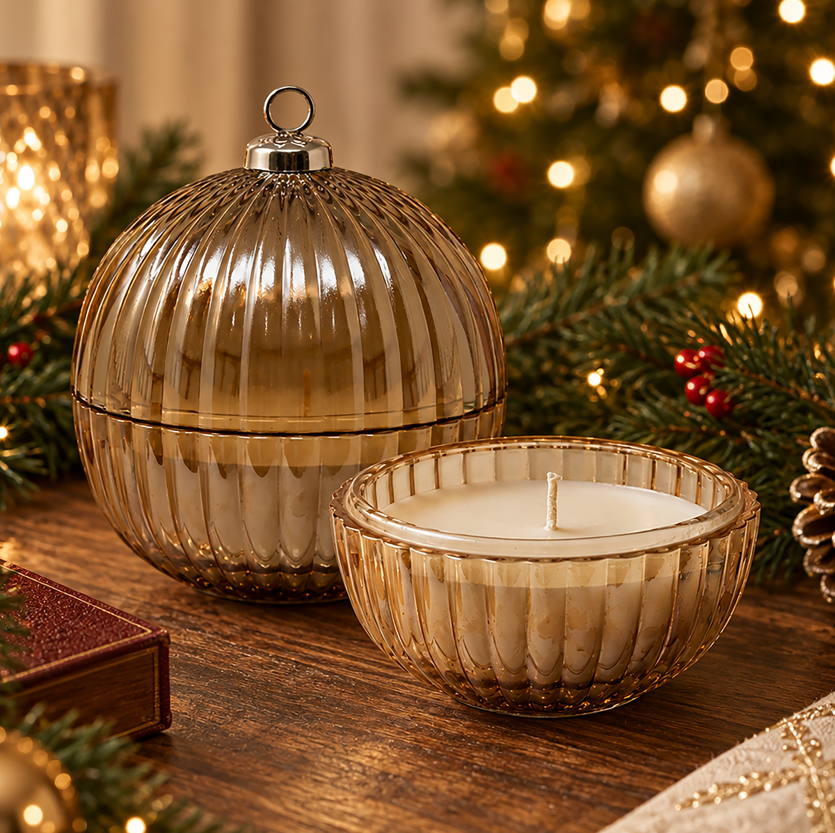 Esfera de Cristal Mediana Beige
