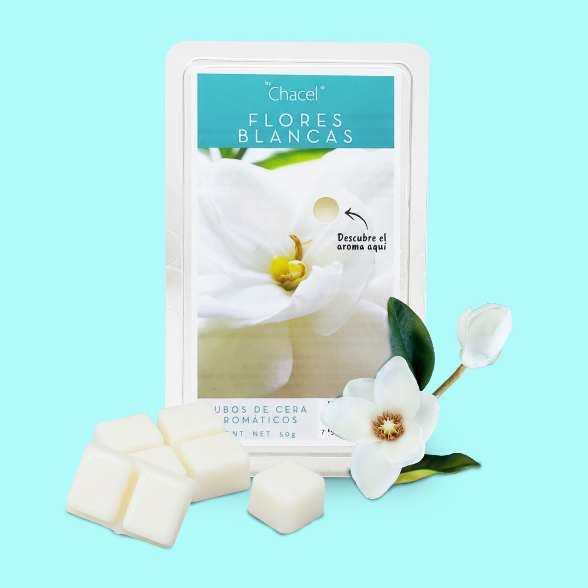 Cubos de Cera Flores Blancas