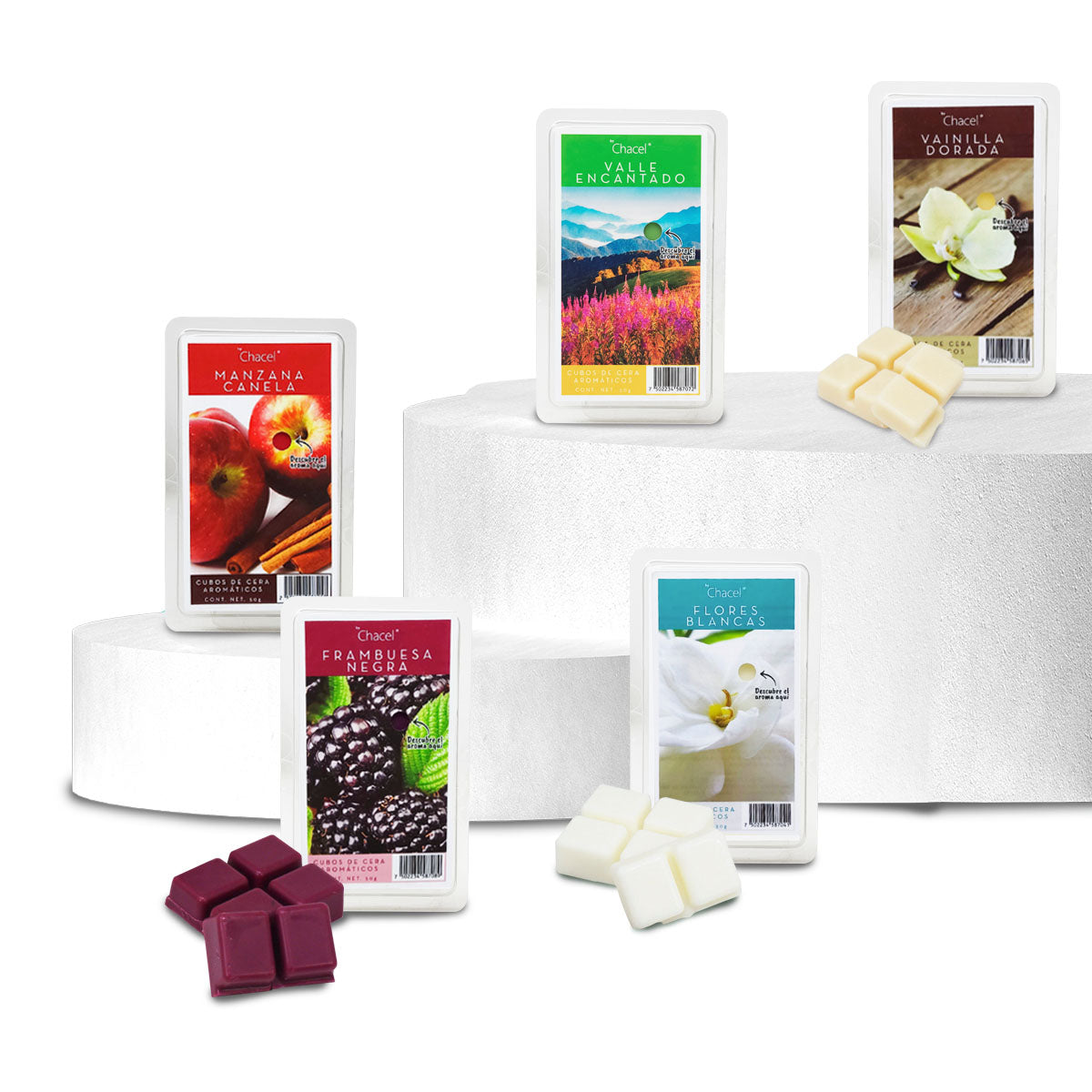 Cubos de Cera Flores Blancas