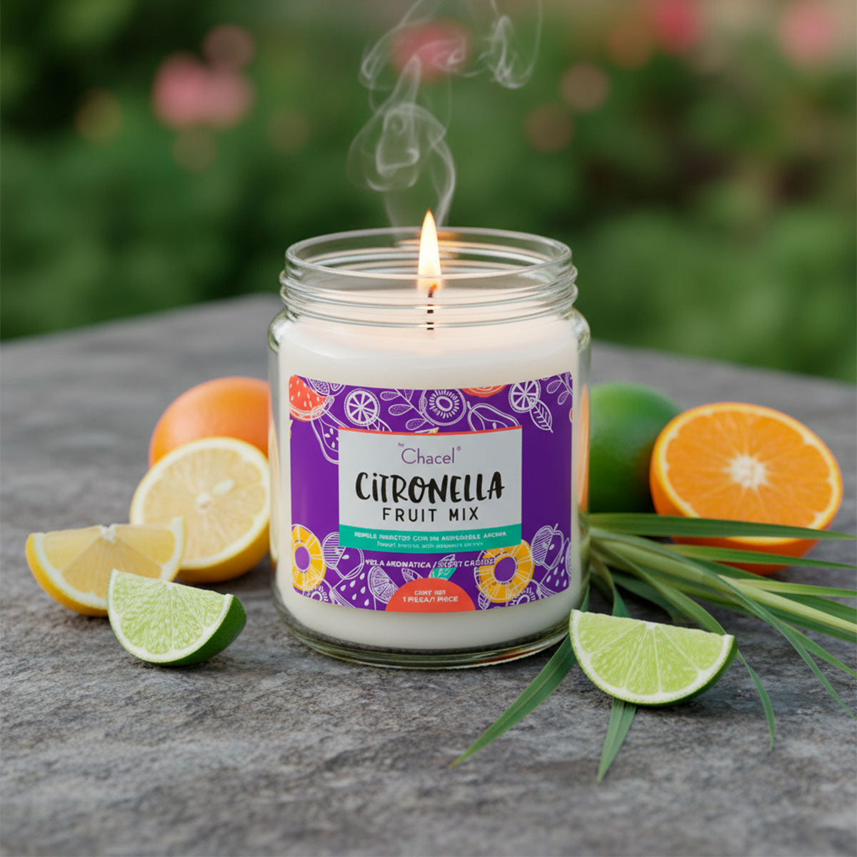 Vela Citronela Antimosquitos Fruit Mix Grande