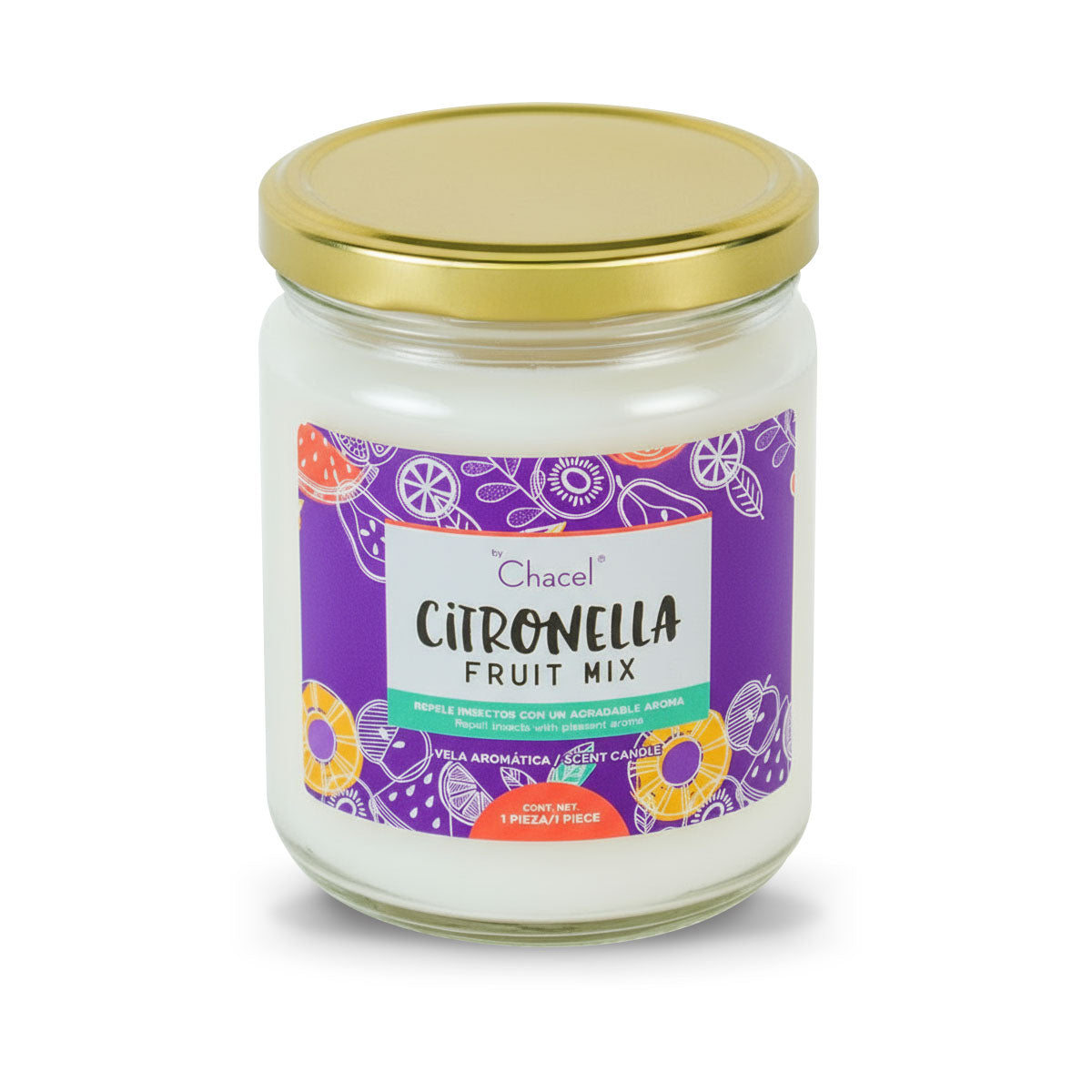 Vela Citronela Antimosquitos Fruit Mix Grande