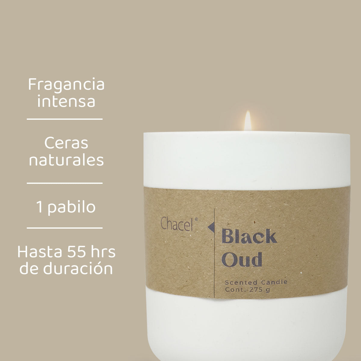 Vela Concreto Black Oud