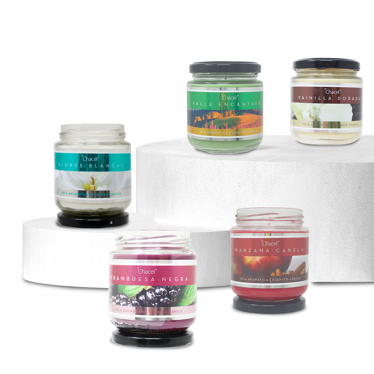 Vela Classic Flores Blancas Chica