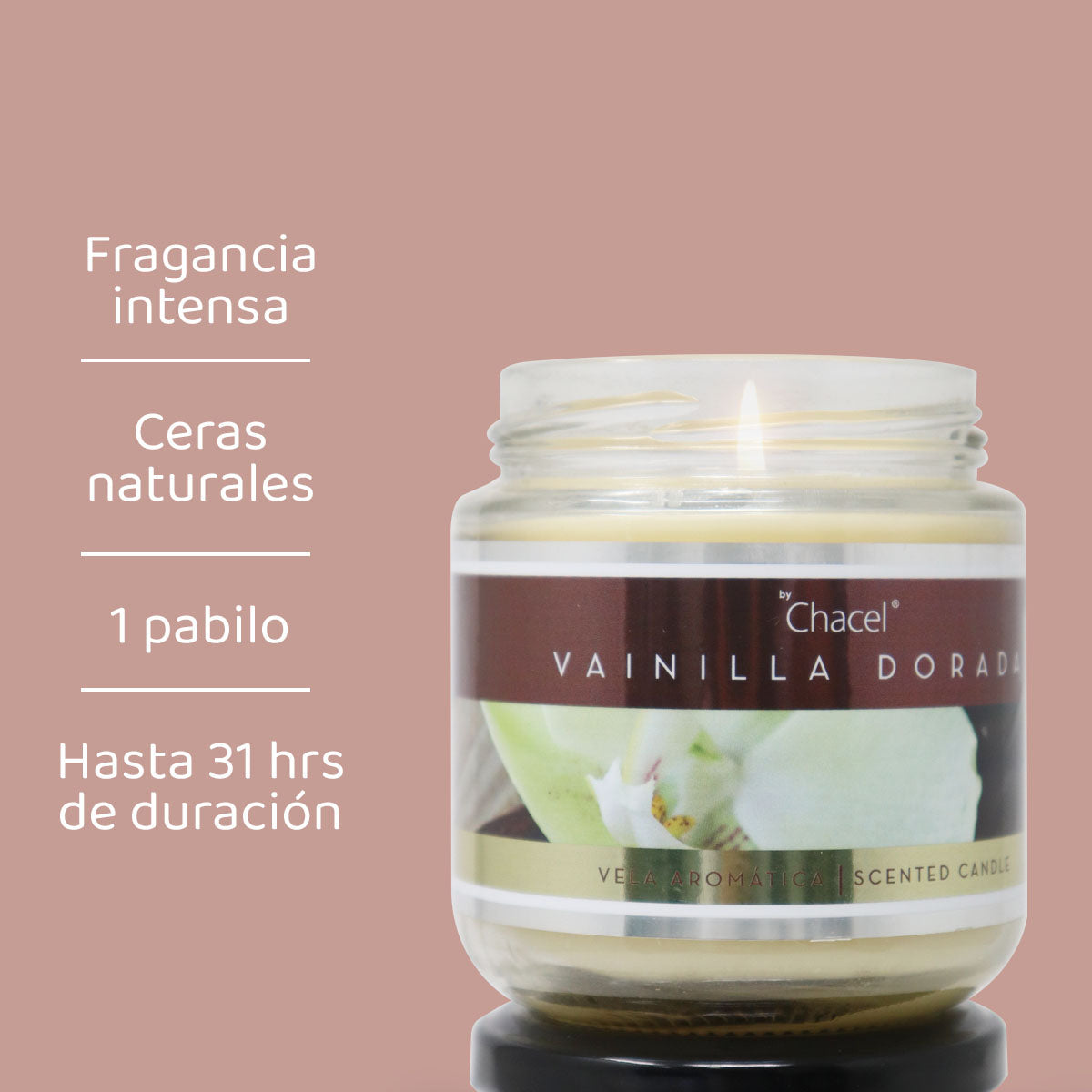 Vela Classic Vainilla Dorada Chica