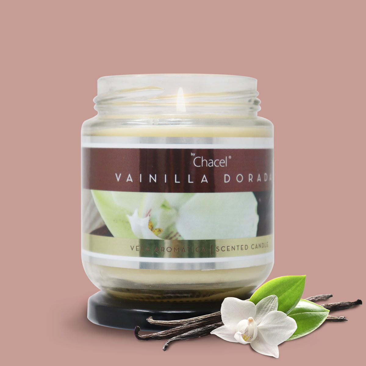 Vela Classic Vainilla Dorada Chica