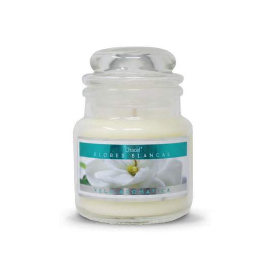 Vela Classic Flores Blancas Mini