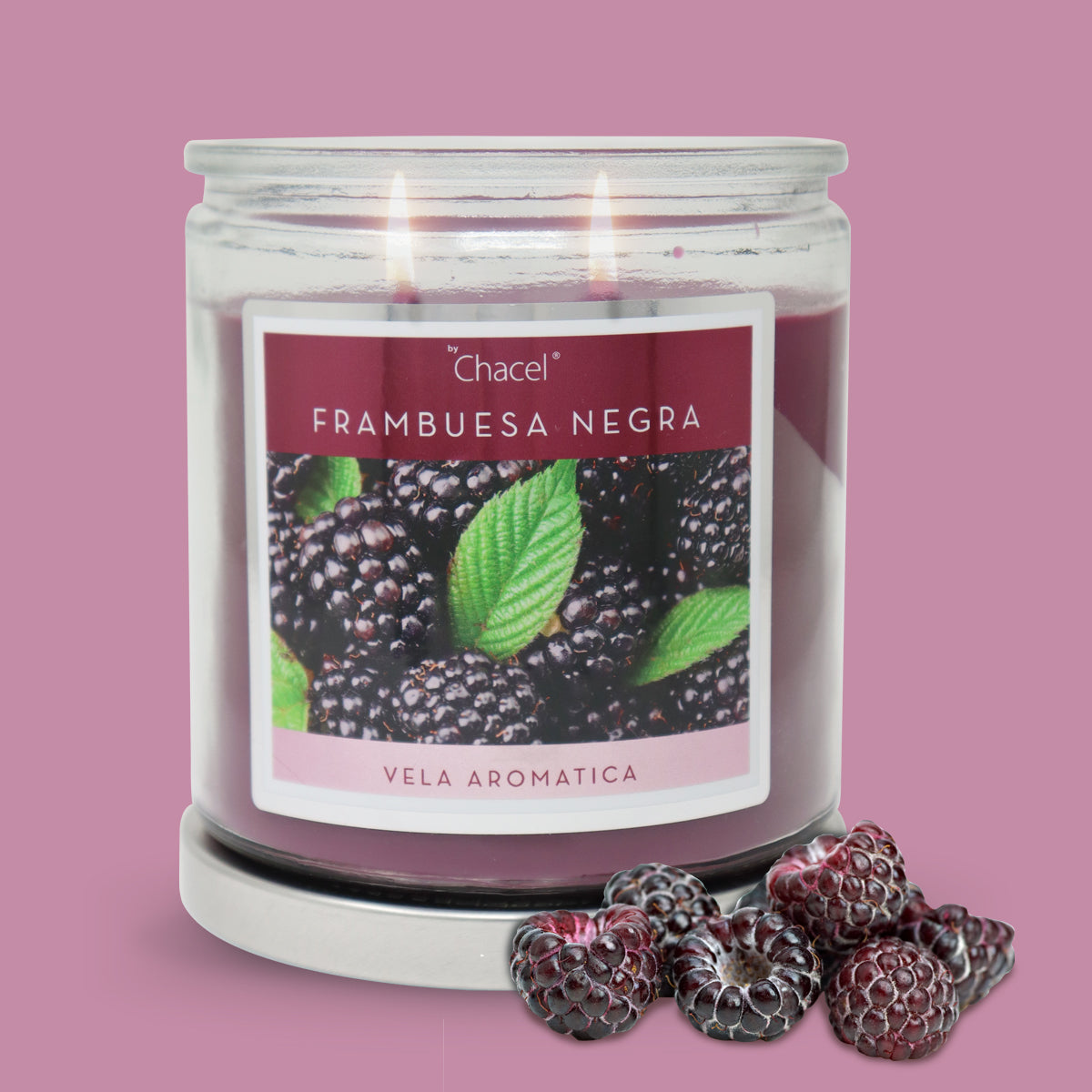 Vela Classic Frambuesa Negra Grande