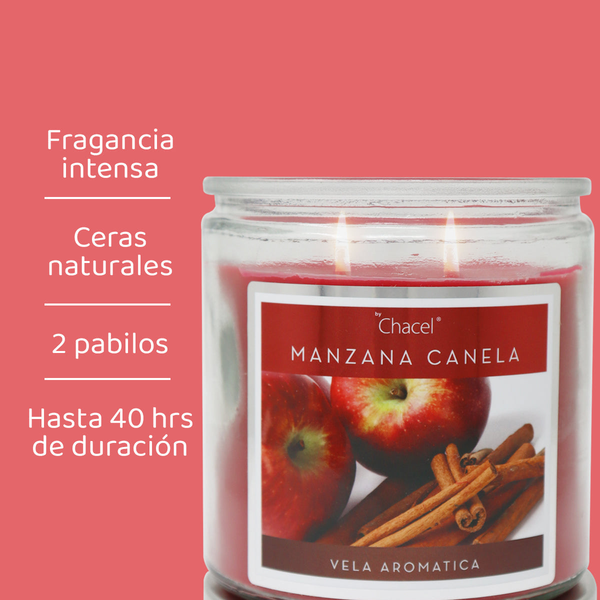 Vela Classic Manzana Canela Grande