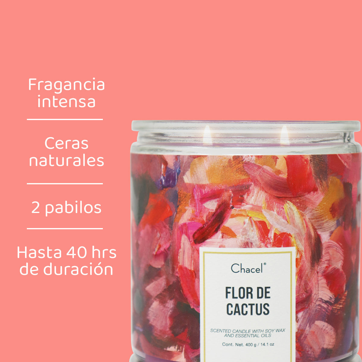 Vela Óleo Flor de cactus