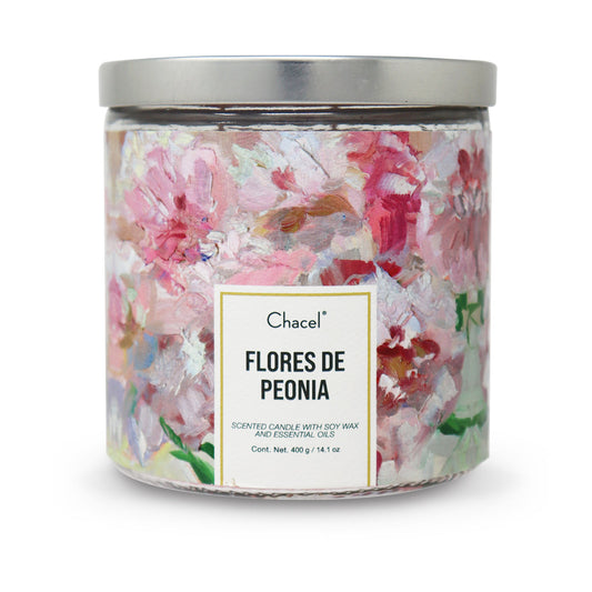 Vela Óleo Flores de Peonia
