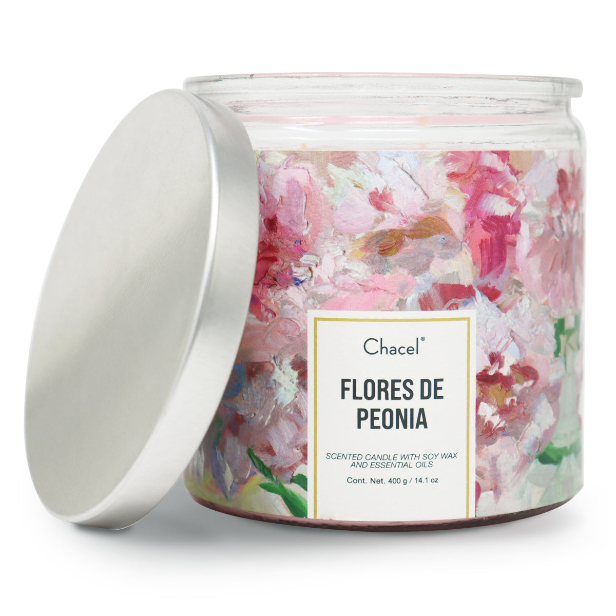 Vela Óleo Flores de Peonia