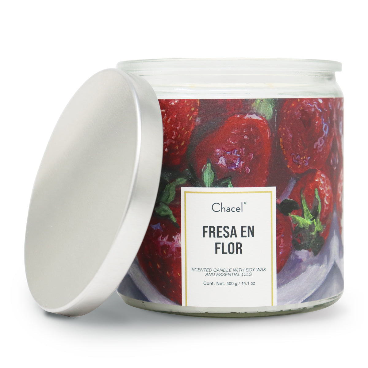 Vela Óleo Fresa en Flor