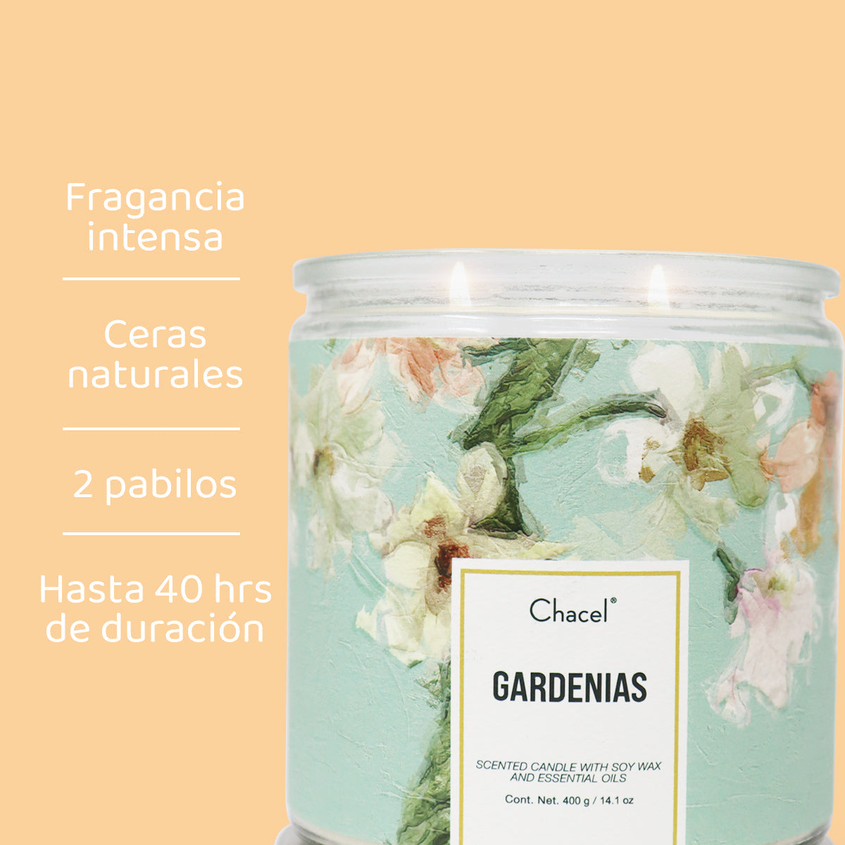 Vela Óleo Gardenias