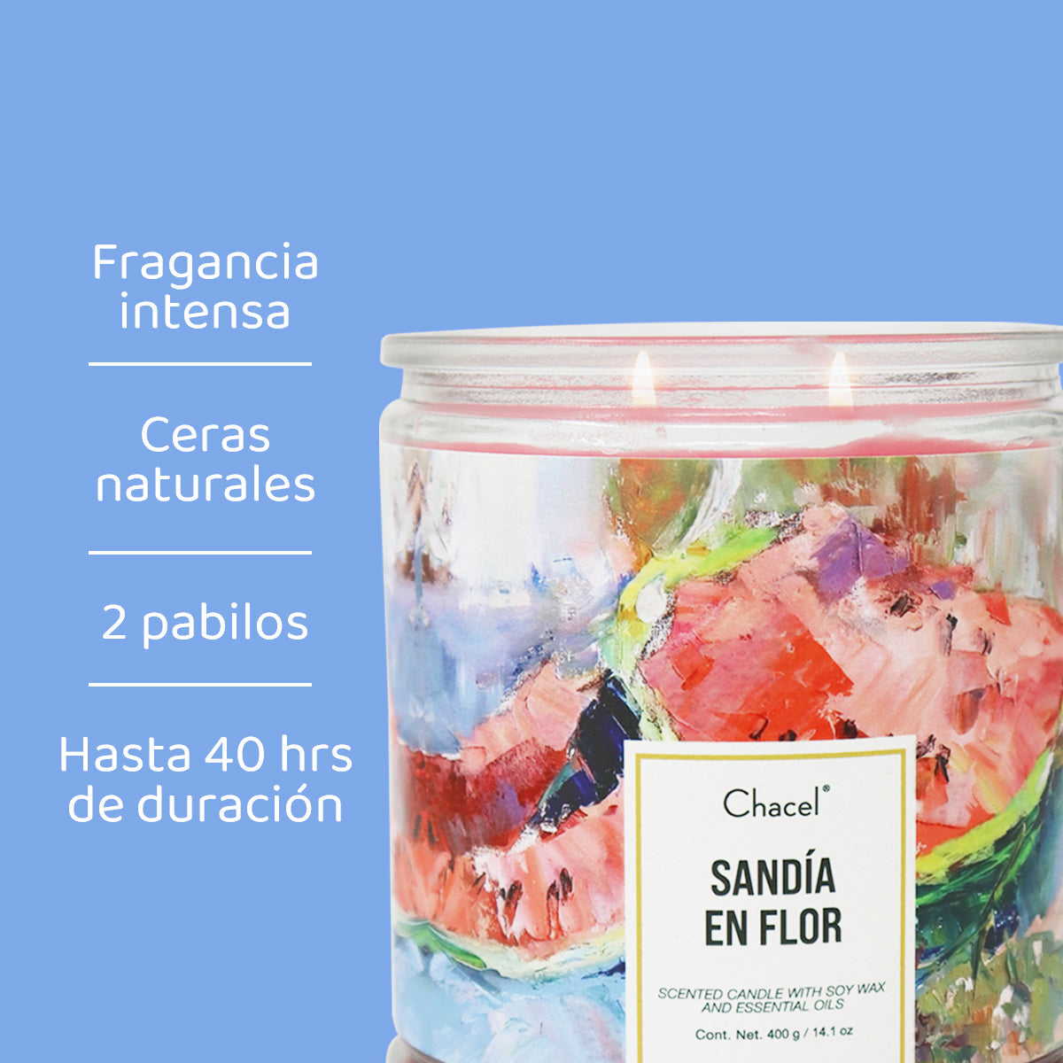 Vela Óleo Sandía en Flor