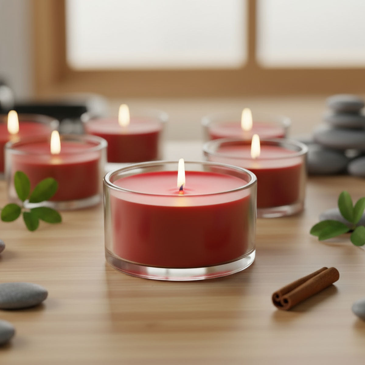 Tea Light Aromática 9 Pzas Manzana Canela